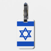 Israëlische vlag blauwe ster van David Bagagelabel (Achterkant verticaal)