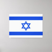 Israëlische vlag blauwe ster van David Canvas Afdruk (Voorkant)