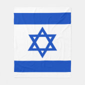 Israëlische vlag blauwe ster van David Fleece Deken (Voorkant)