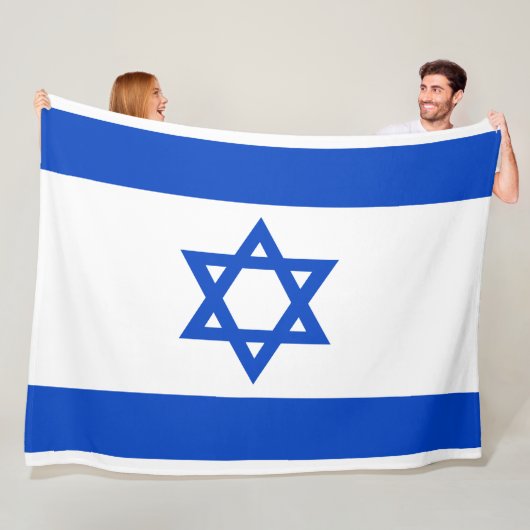 Israëlische vlag blauwe ster van David Fleece Deken (In situ)