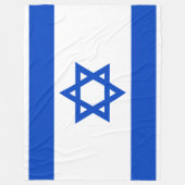 Israëlische vlag blauwe ster van David Fleece Deken (Voorkant)