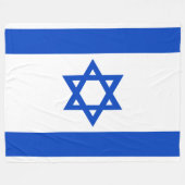 Israëlische vlag blauwe ster van David Fleece Deken (Voorkant (Horizontaal))