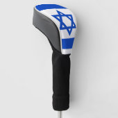 Israëlische vlag blauwe ster van David Golfheadcover (Schuin)