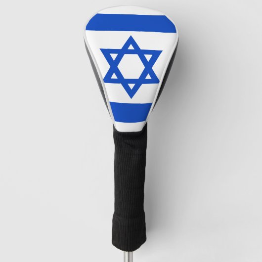 Israëlische vlag blauwe ster van David Golfheadcover (Voorkant)