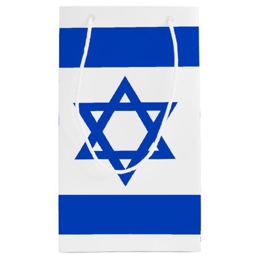 Israëlische vlag blauwe ster van David Klein Cadeauzakje (Achterkant)