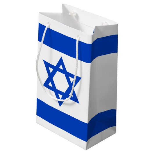 Israëlische vlag blauwe ster van David Klein Cadeauzakje (Achterkant Gekanteld)