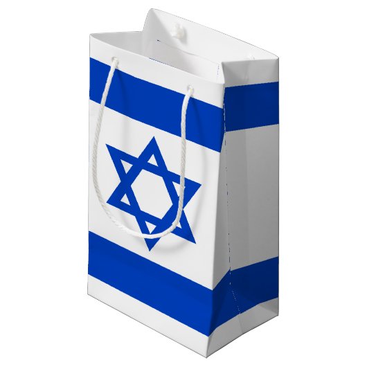 Israëlische vlag blauwe ster van David Klein Cadeauzakje (Voorkant Gekanteld)