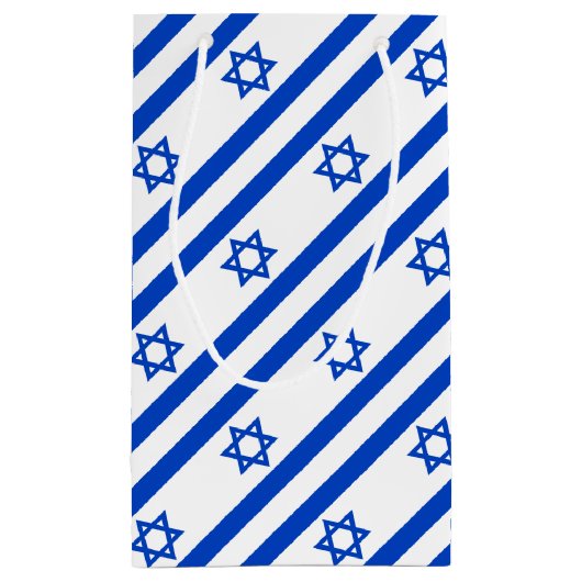 Israëlische vlag blauwe ster van David Klein Cadeauzakje (Achterkant)