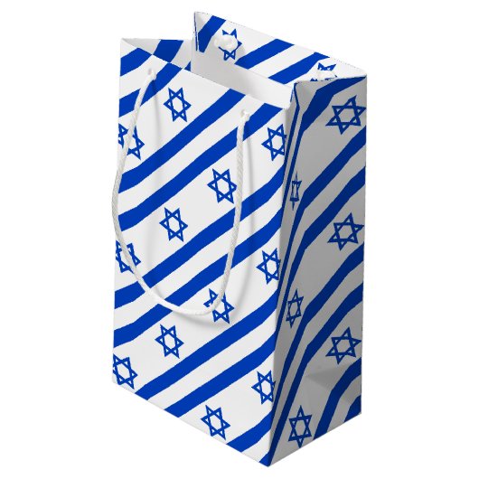 Israëlische vlag blauwe ster van David Klein Cadeauzakje (Achterkant Gekanteld)