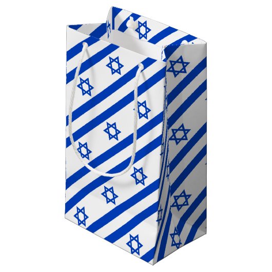 Israëlische vlag blauwe ster van David Klein Cadeauzakje (Voorkant Gekanteld)