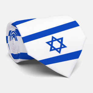 Israëlische vlag blauwe ster van David Stropdas