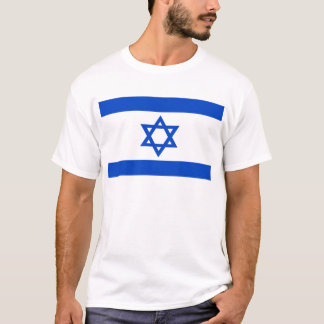 Israëlische vlag blauwe ster van David T-shirt