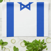 Israëlische vlag blauwe ster van David Theedoek (Gevouwen)