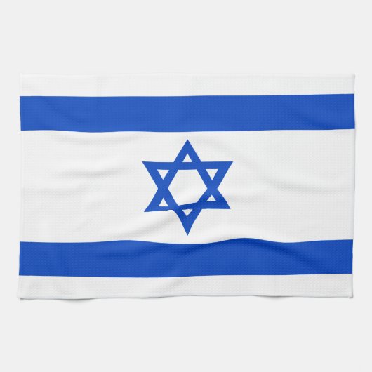 Israëlische vlag blauwe ster van David Theedoek (Horizontaal)