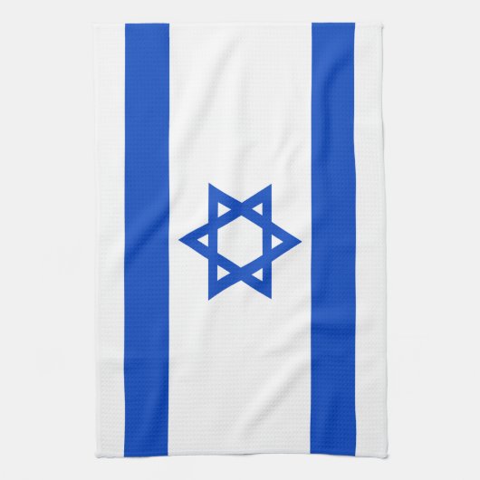 Israëlische vlag blauwe ster van David Theedoek (Verticaal)