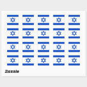 Israëlische vlag blauwe ster van David Vierkante Sticker (Vel)