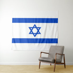 Israëlische vlag blauwe ster van David Wandkleed
