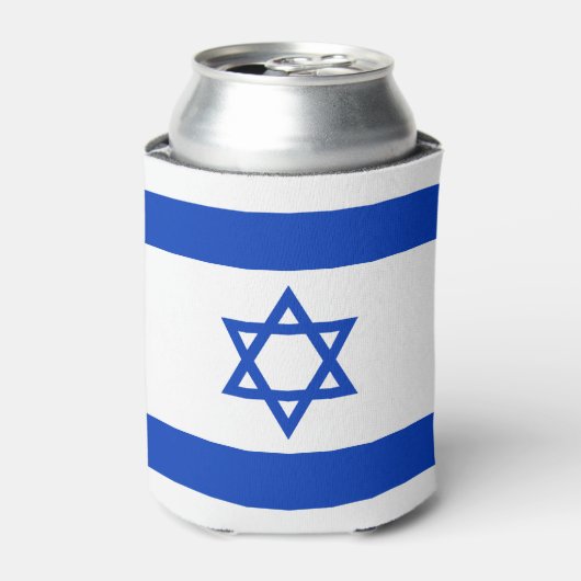 Israëlische vlag blikjeskoeler (Blikje Voorkant)