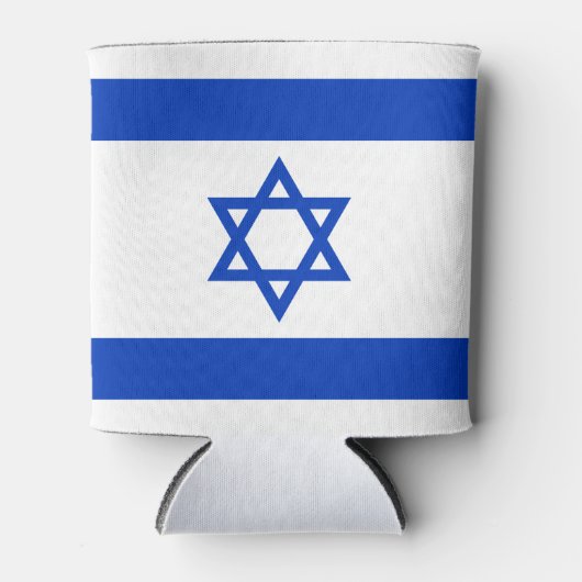 Israëlische vlag blikjeskoeler (Voorkant)