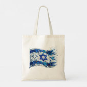 Israëlische vlag bloeit op in bloemen tote bag (Achterkant)