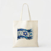 Israëlische vlag bloeit op in bloemen tote bag (Voorkant)
