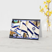 Israëlische vlag briefkaarten (Gele Bloem)