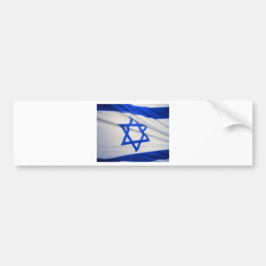 Israëlische vlag bumpersticker (Voorkant)