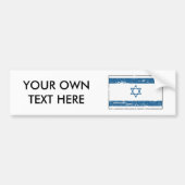  Israëlische vlag Bumpersticker (Voorkant)