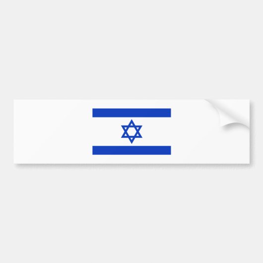 Israëlische vlag bumpersticker (Voorkant)
