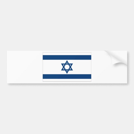 Israëlische vlag bumpersticker (Voorkant)