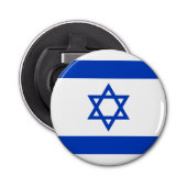 Israëlische vlag button flesopener (Voorkant)