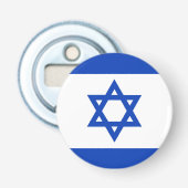 Israëlische vlag button flesopener (Voorkant)