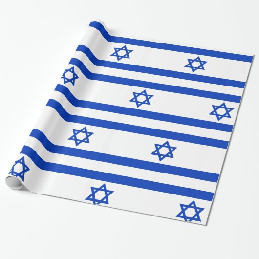 Israëlische vlag cadeaupapier (Uitgerold)