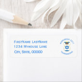 Israëlische vlag Chanoeka Angel gepersonaliseerd Etiket (Insitu)