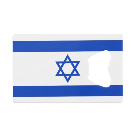 Israëlische vlag creditkaart flessenopener (Voorkant (Horizontaal))