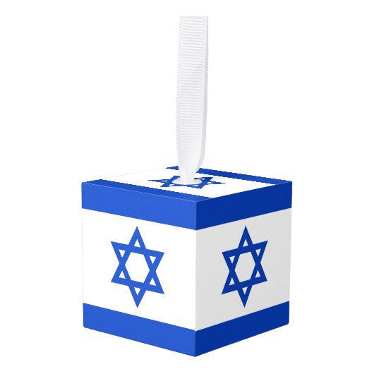 Israëlische vlag decoratie (Voorkant hoekig)