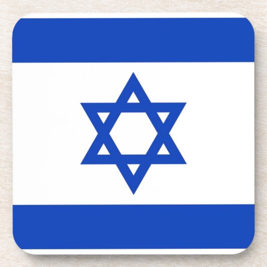 Israëlische vlag drankjes onderzetter (Voorkant)