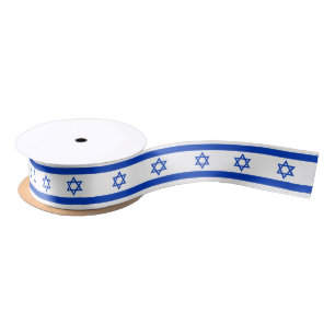 Israëlische vlag en Israëlisch reizen, vakantie/ Satijnen Lint