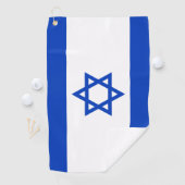 Israëlische vlag en Israëlische golfvakantie Golfhanddoek (Insitu)