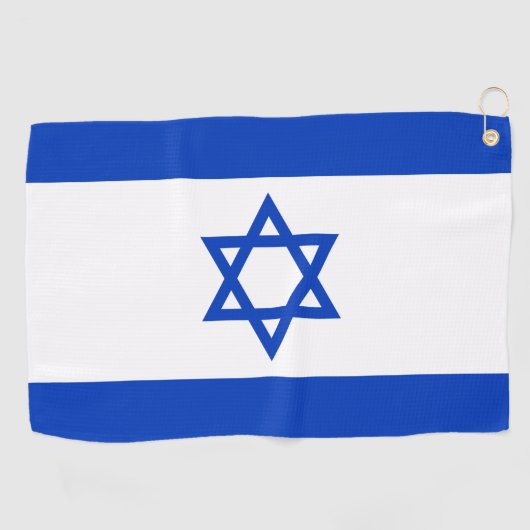 Israëlische vlag en Israëlische golfvakantie Golfhanddoek (Horizontaal)
