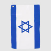 Israëlische vlag en Israëlische golfvakantie Golfhanddoek (Voorkant)