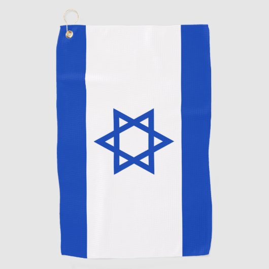 Israëlische vlag en Israëlische golfvakantie Golfhanddoek (Voorkant)