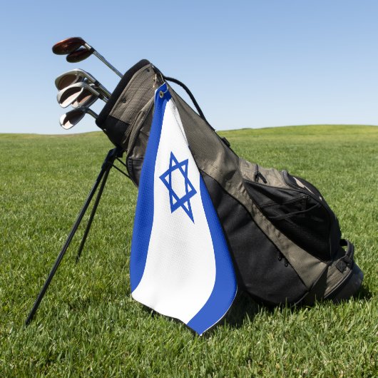 Israëlische vlag en Israëlische golfvakantie Golfhanddoek (Groen)