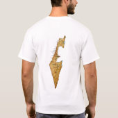 Israëlische vlag en kaart T-Shirt (Achterkant)