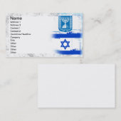 Israëlische vlag en zegel visitekaartje (Voorkant / Achterkant)
