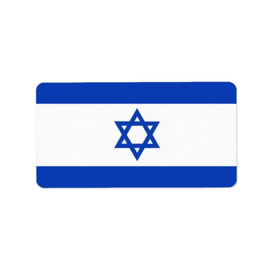 Israëlische vlag etiket (Voorkant)