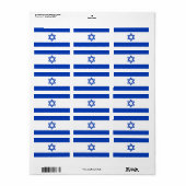 Israëlische vlag etiket (Full Sheet)
