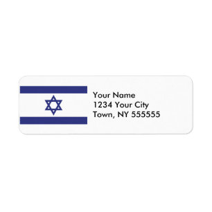 Israëlische vlag etiket