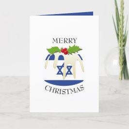 ISRAËLISCHE VLAG | feestelijke pudding | Christmas Feestdagen Kaart