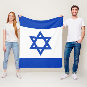Israëlische vlag fleece deken
